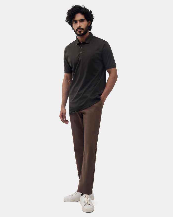 Brown Textured Khakis - Monta