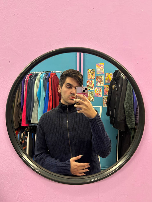 Calvin Klein Dark Blue Heavy Knit Jacket