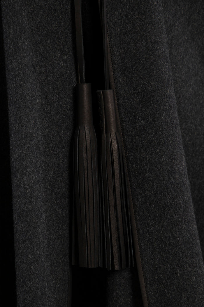 Camel Fur Grey Poncho