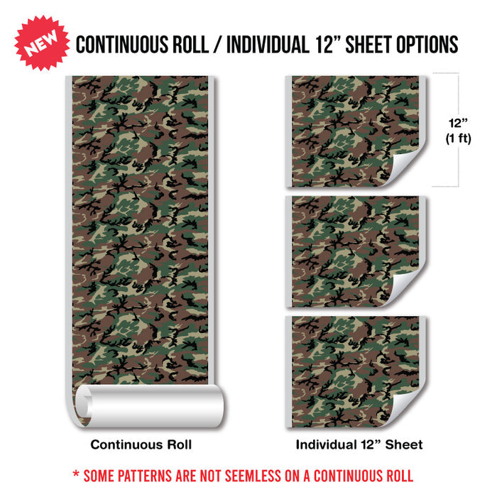 Camouflage Patterned HTV (13.5" x 12")