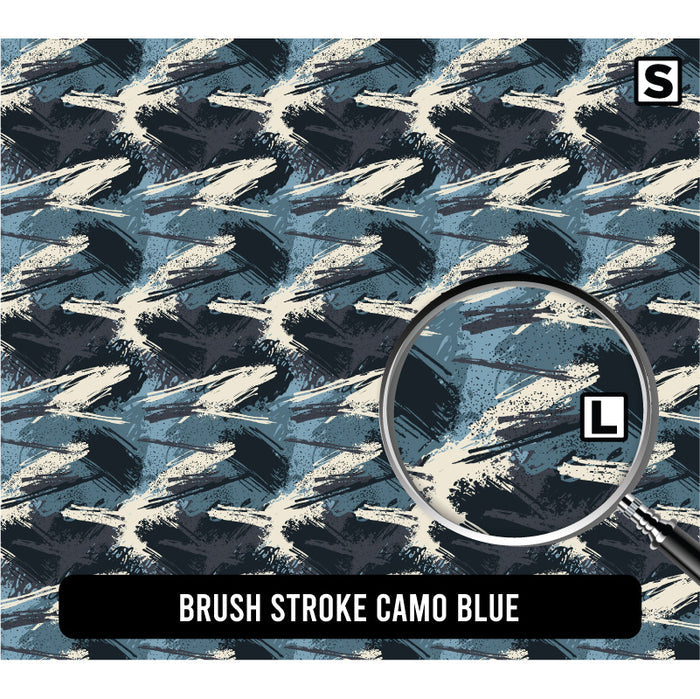 Brush Stroke Camo Blue