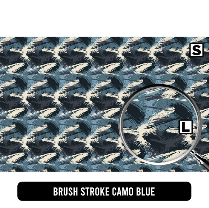 Brush Stroke Camo Blue