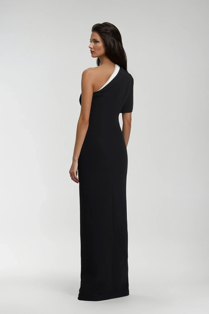 Candidus One Shoulder Asymmetric Maxi Dress