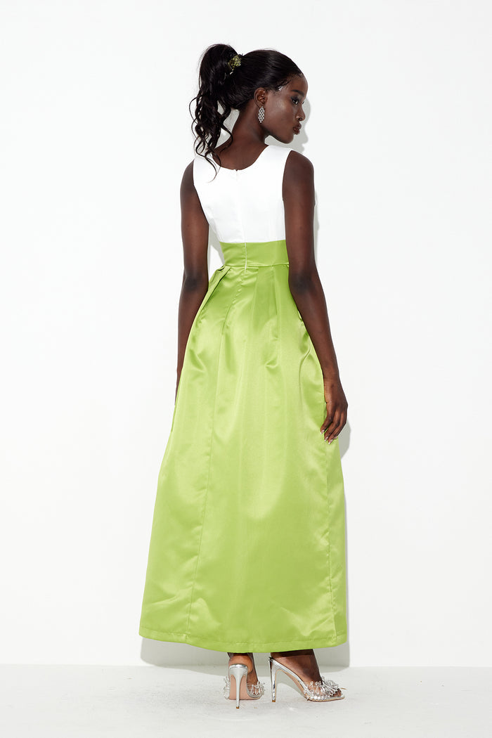 Candis Plunge Satin Maxi Dress