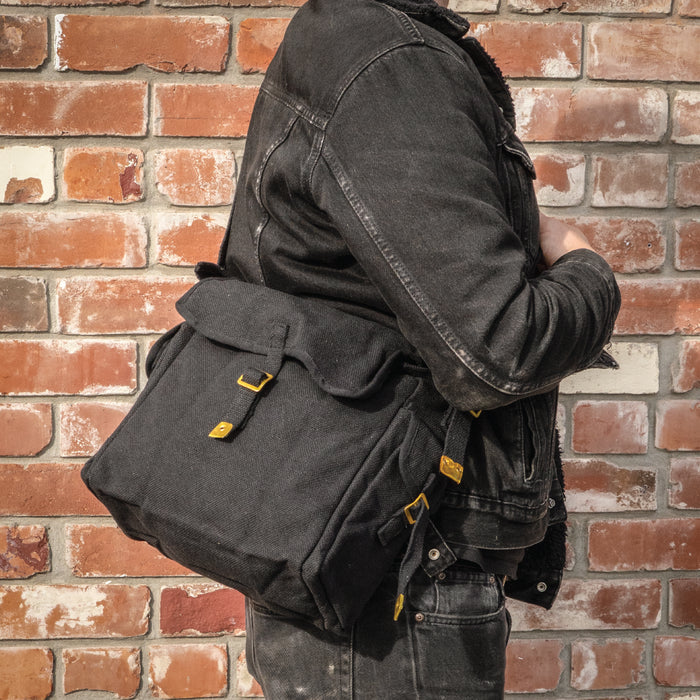 Canvas Haversack - Black - Bushtracks - Shoulder Bags