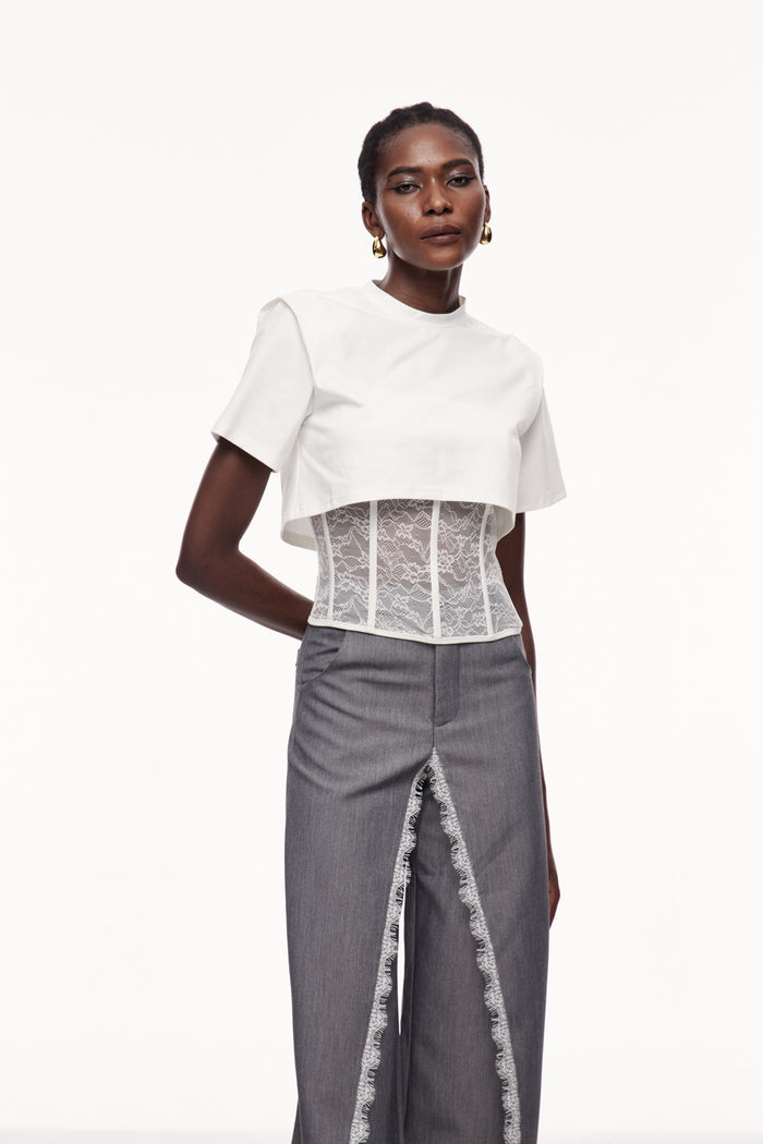 Cerberus Corset Lace T Shirt