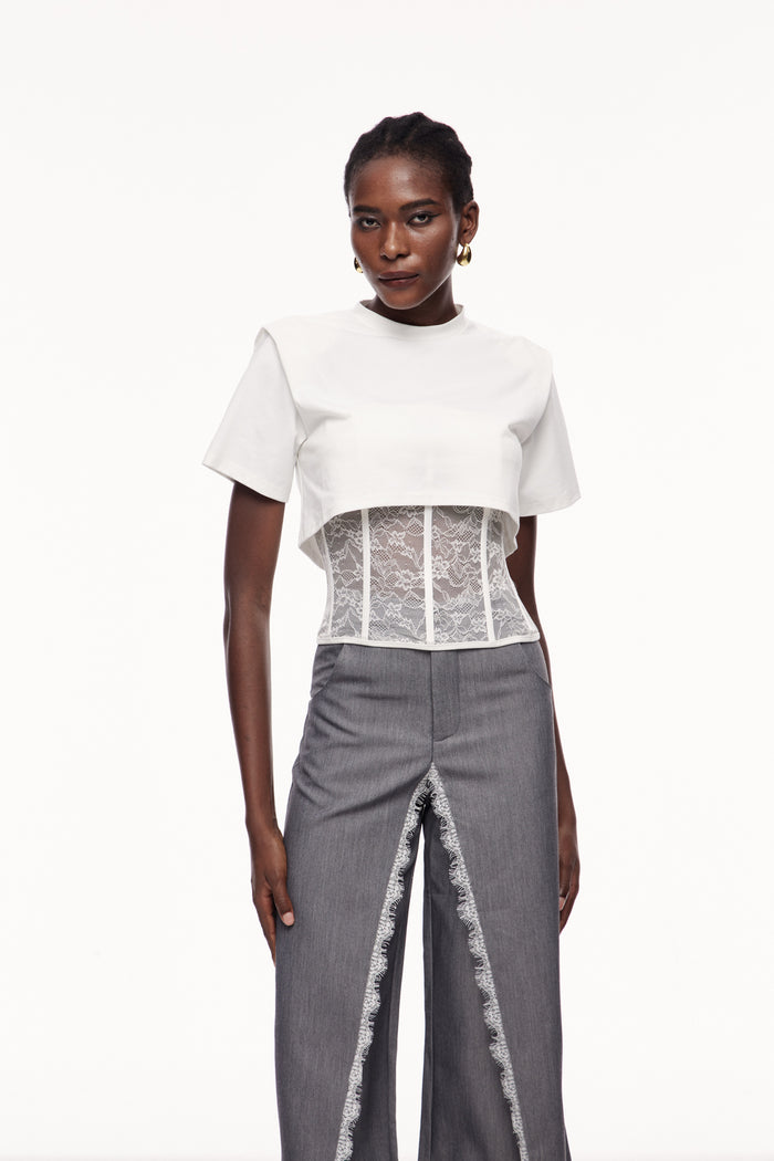 Cerberus Corset Lace T Shirt