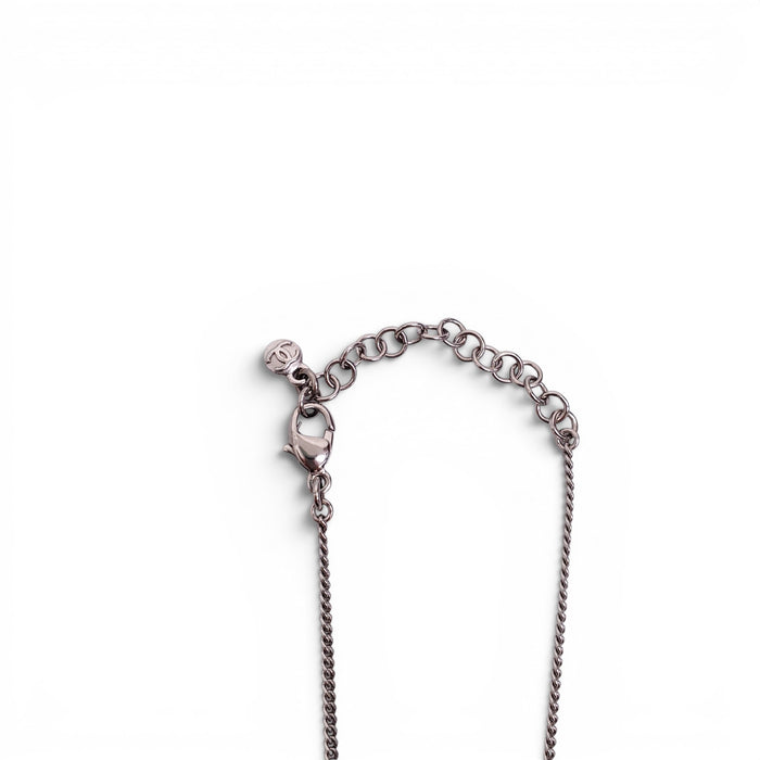 CHANEL CC HEART PEARL AND CRYSTAL GOLD TONE NECKLACE