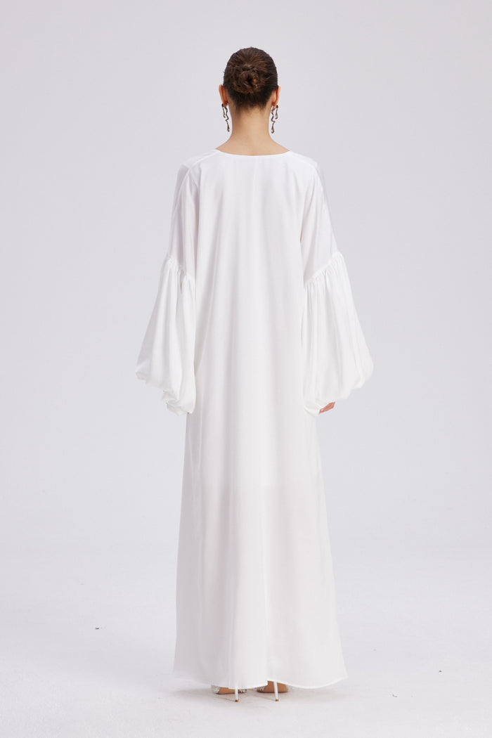 Charlton Plunge Balloon Sleeve Maxi Dress