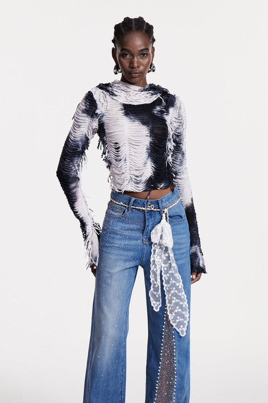Christabelle Cutout Tie Dye Top