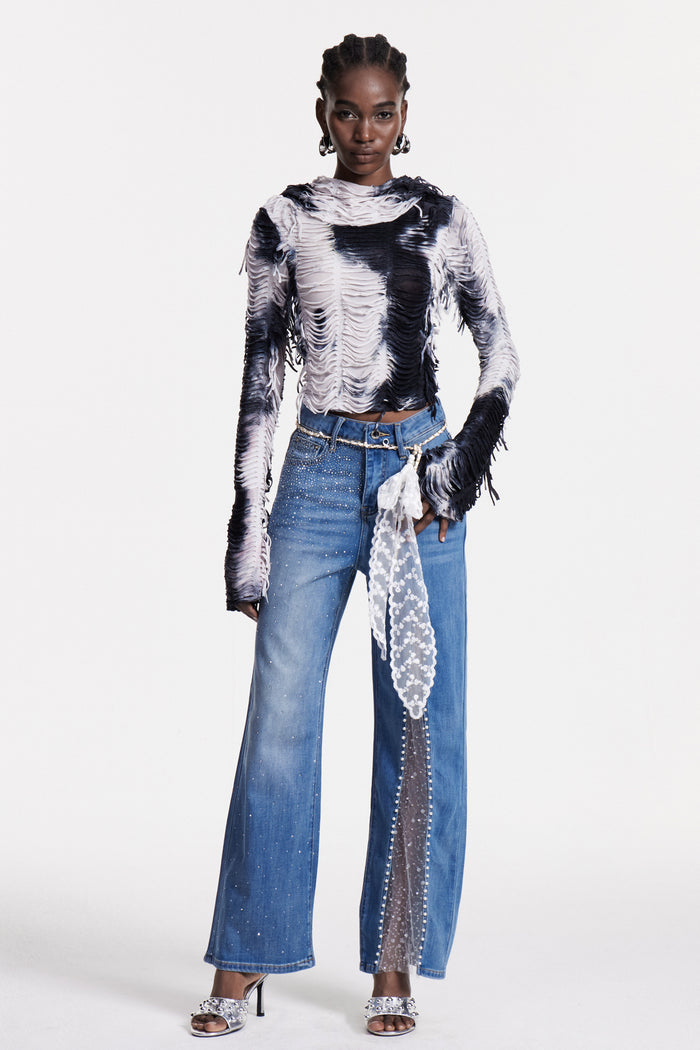 Christabelle Cutout Tie Dye Top