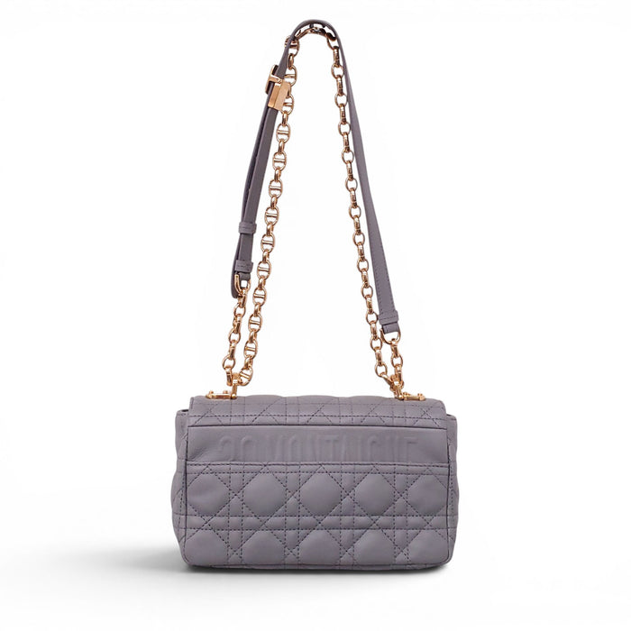 CHRISTIAN DIOR 2021 GREY MEDIUM DIOR CARO BAG