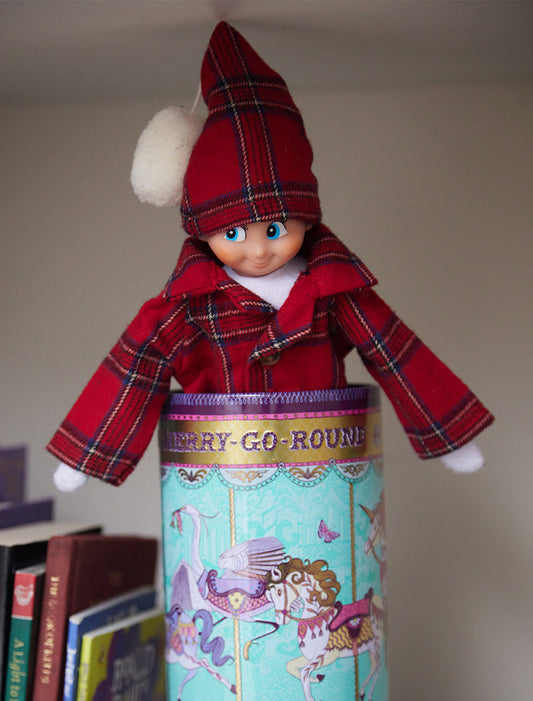 Christmas Elf Pyjama Set - #color_red-tartan