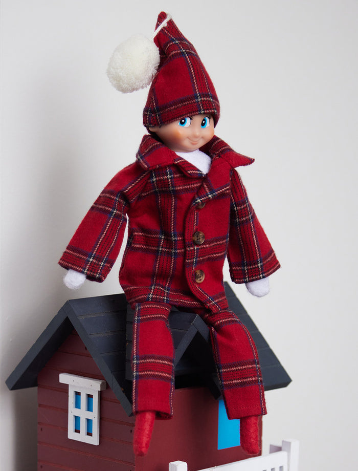 Christmas Elf Pyjama Set #color_red-tartan