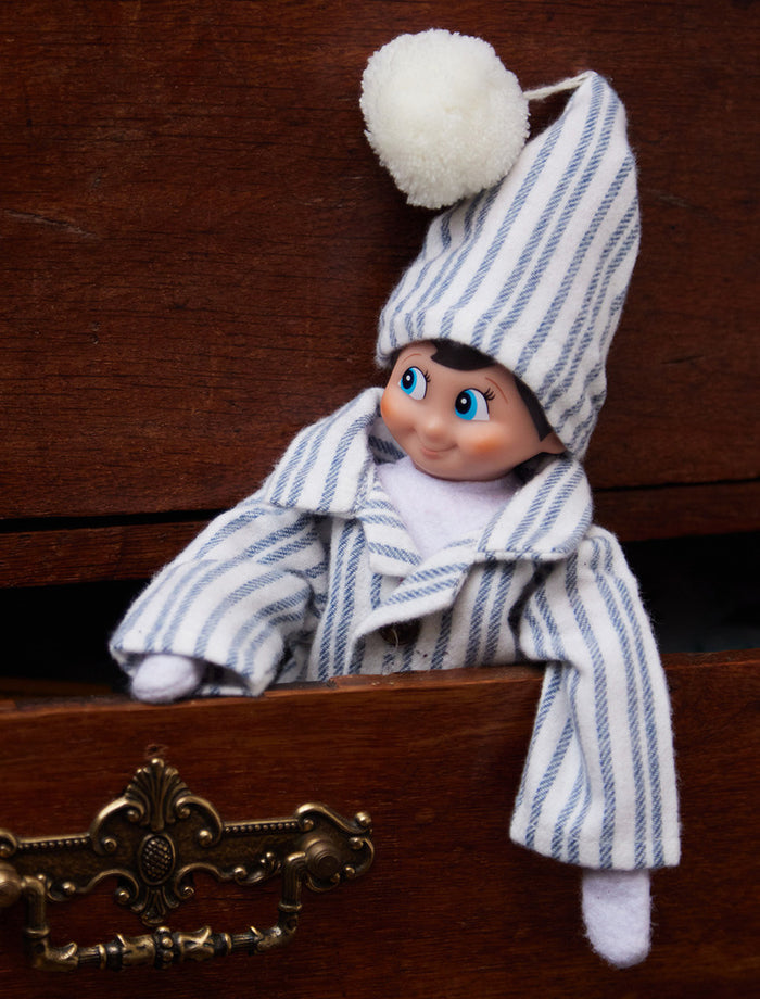 Christmas Elf Pyjama Set #color_blue-stripe