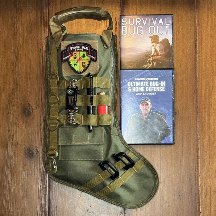Christmas Stocking - Army Green