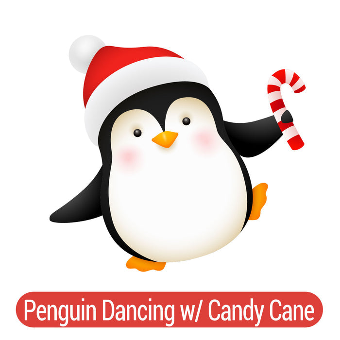 Penguin Dancing With Candy Cane