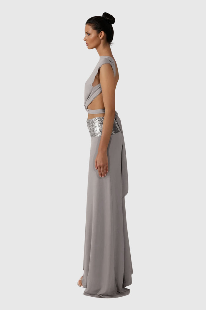 Chrysanta Sequin Cutout Skirt Set