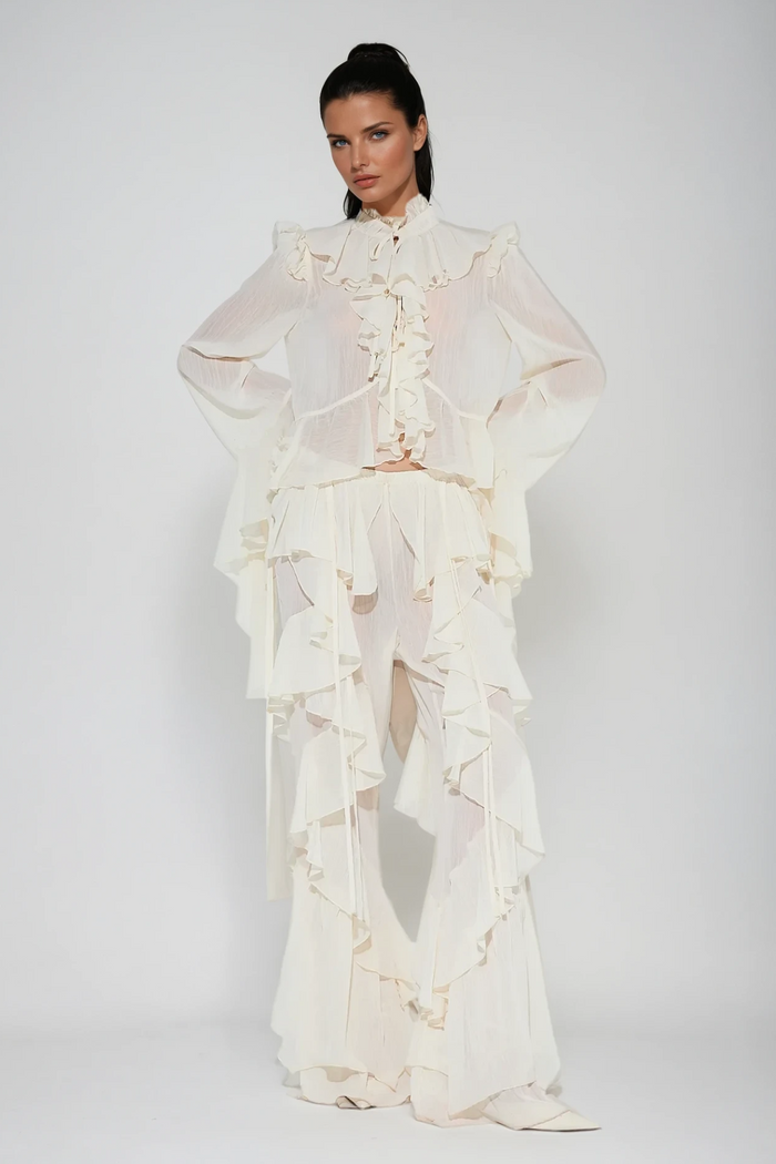 Cirila Ruffle Pants Set