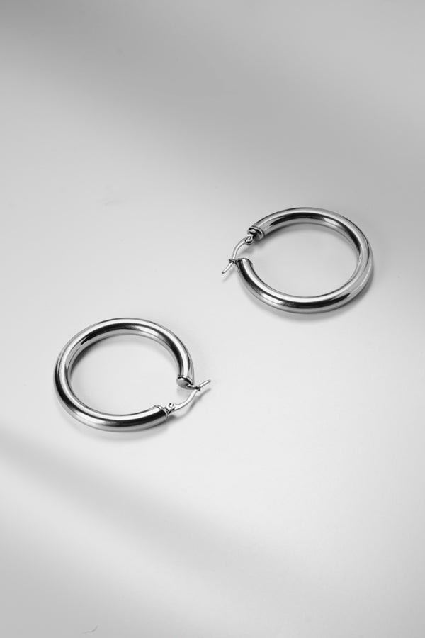 Packshot image of Claressa Earrings—Medium in silver | Grid | Exclude | Still