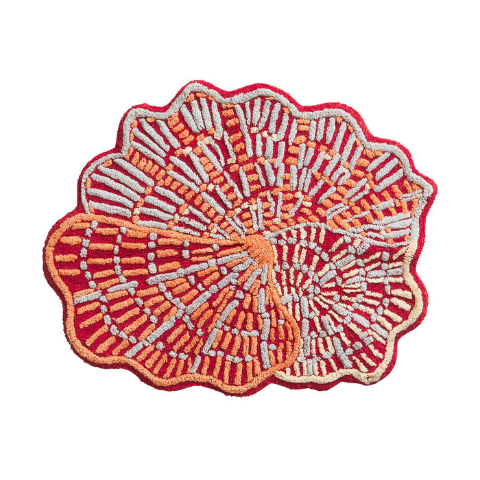 Claudelle Bath Mat - Crimson