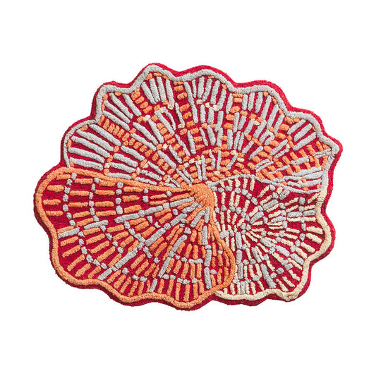 Claudelle Bath Mat - Crimson