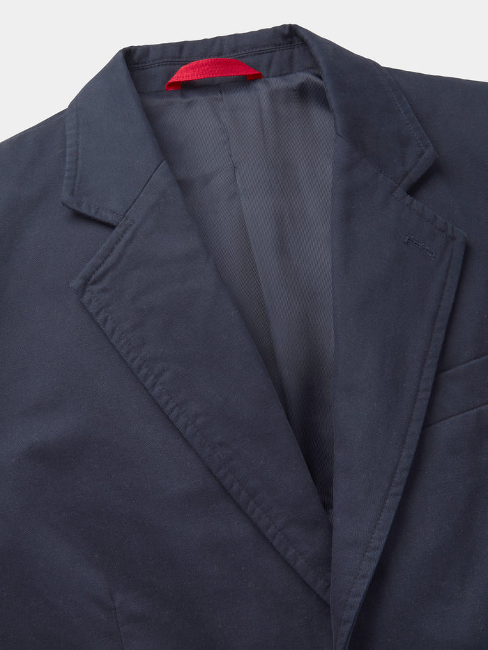 Aubin Navy Coleby Lightweight Cotton Blazer | Cotton Jacket