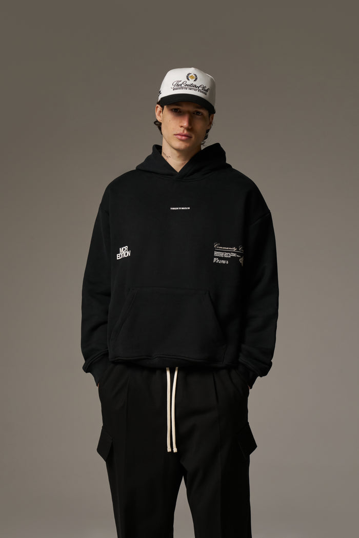 COMMUNITY CAPSULE HOODIE - BLACK