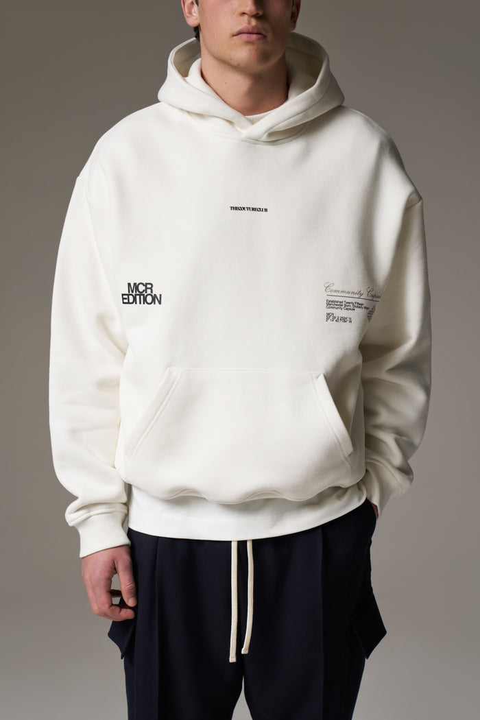 COMMUNITY CAPSULE HOODIE - OFF WHITE