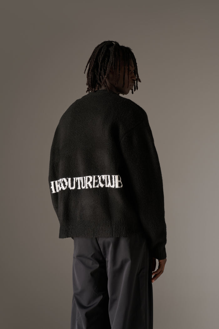 COPYRIGHT BRUSHED KNIT JUMPER - BLACK