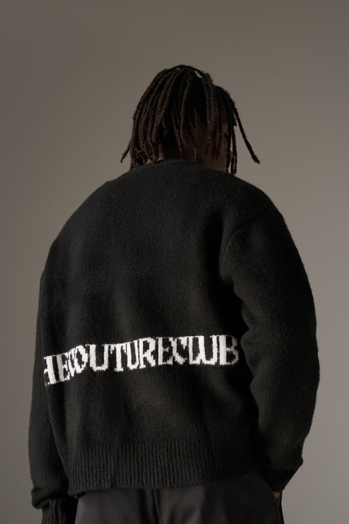 COPYRIGHT BRUSHED KNIT JUMPER - BLACK
