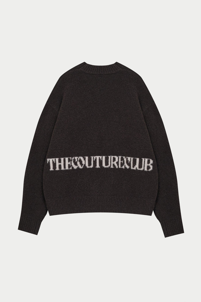 COPYRIGHT BRUSHED KNIT JUMPER - BROWN