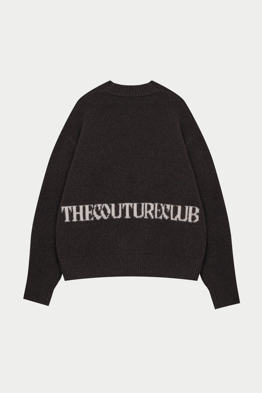 COPYRIGHT BRUSHED KNIT JUMPER - BROWN