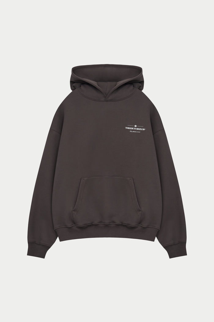 COPYRIGHT MULTI GRAPHIC HOODIE - BROWN