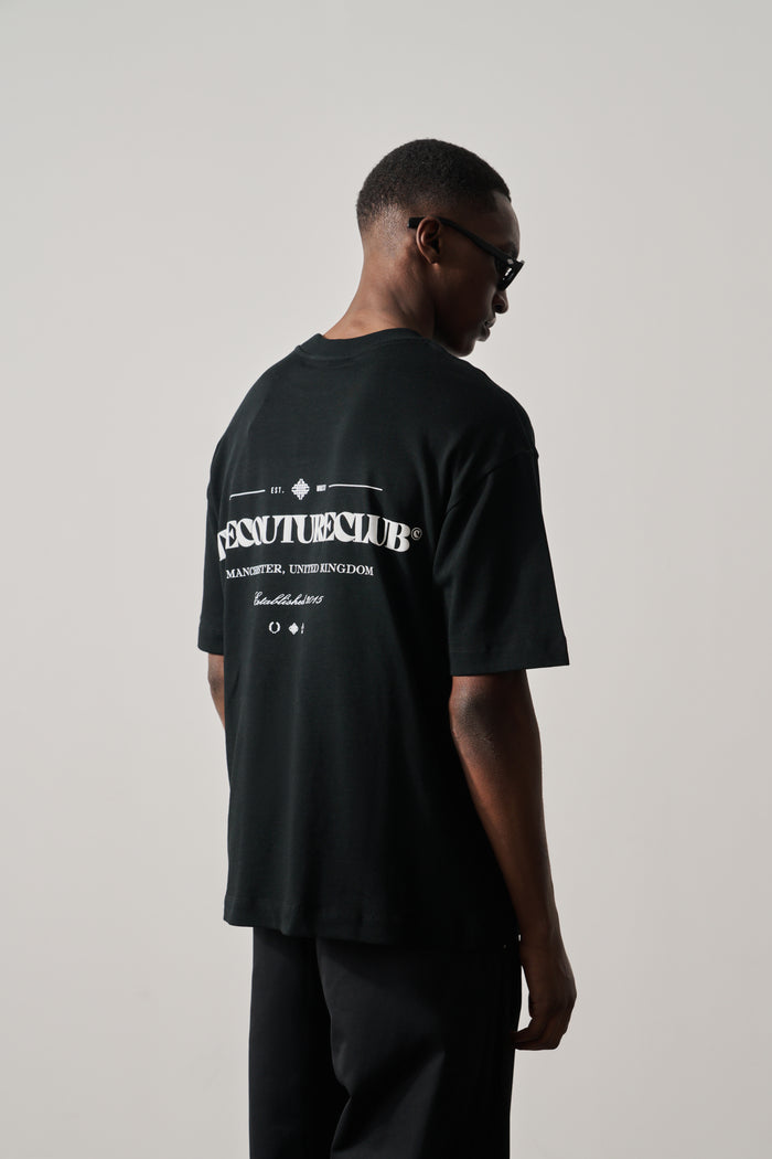 COPYRIGHT MULTI GRAPHIC T-SHIRT - BLACK