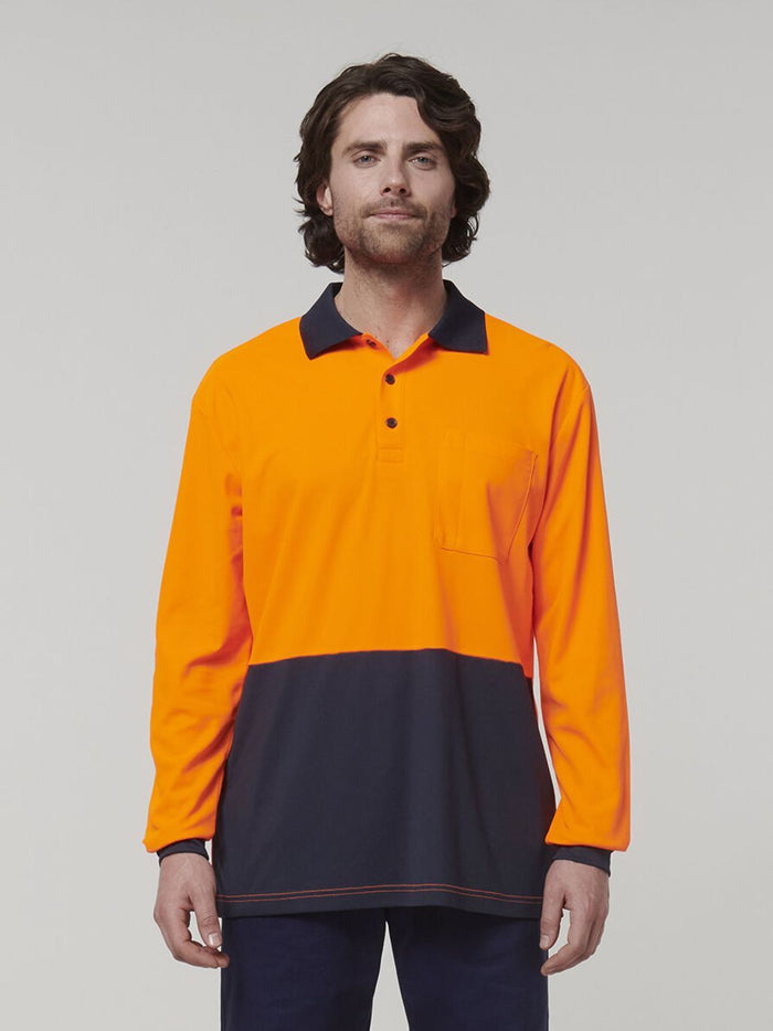 Core Hi-vis L/S Spliced Polo 19617