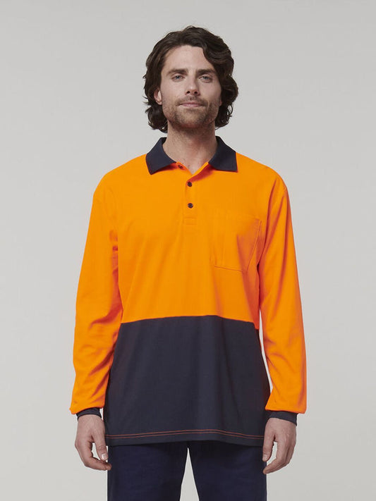 Core Hi-vis L/S Spliced Polo 19617
