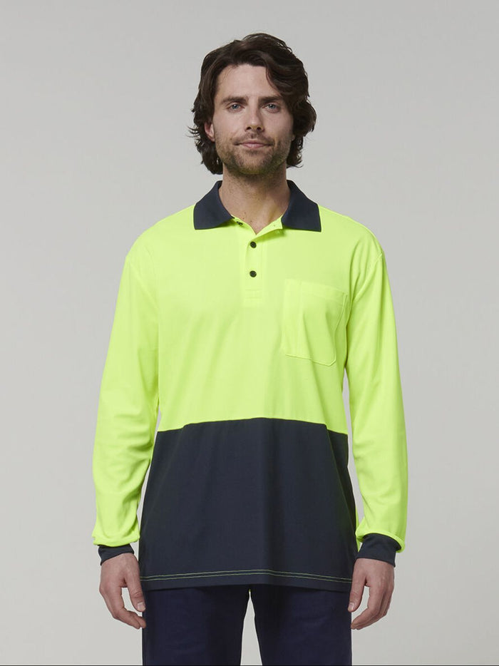 Core Hi-vis L/S Spliced Polo 19617