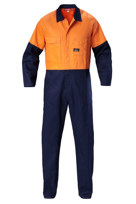 Core Hi Vis Spliced H Taped Cotton Drill Coveralls 00270