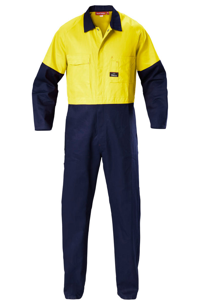 Core Hi Vis Spliced H Taped Cotton Drill Coveralls 00270