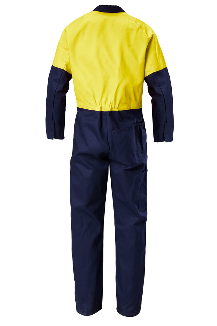 Core Hi Vis Spliced H Taped Cotton Drill Coveralls 00270