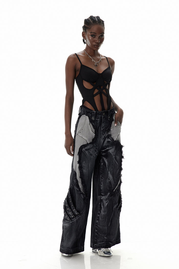Coty Spaghetti Cutout Bodysuit