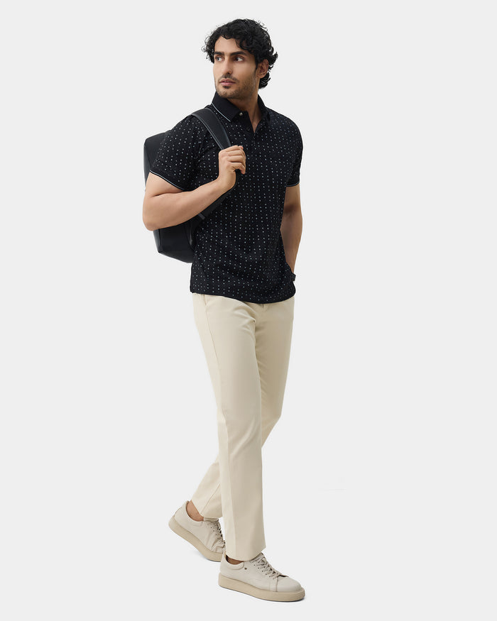 Cream Textured Khakis - Huang