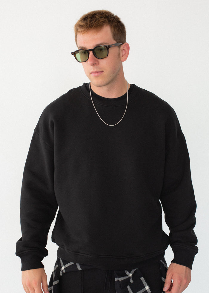 Crewneck with Grosgrain
