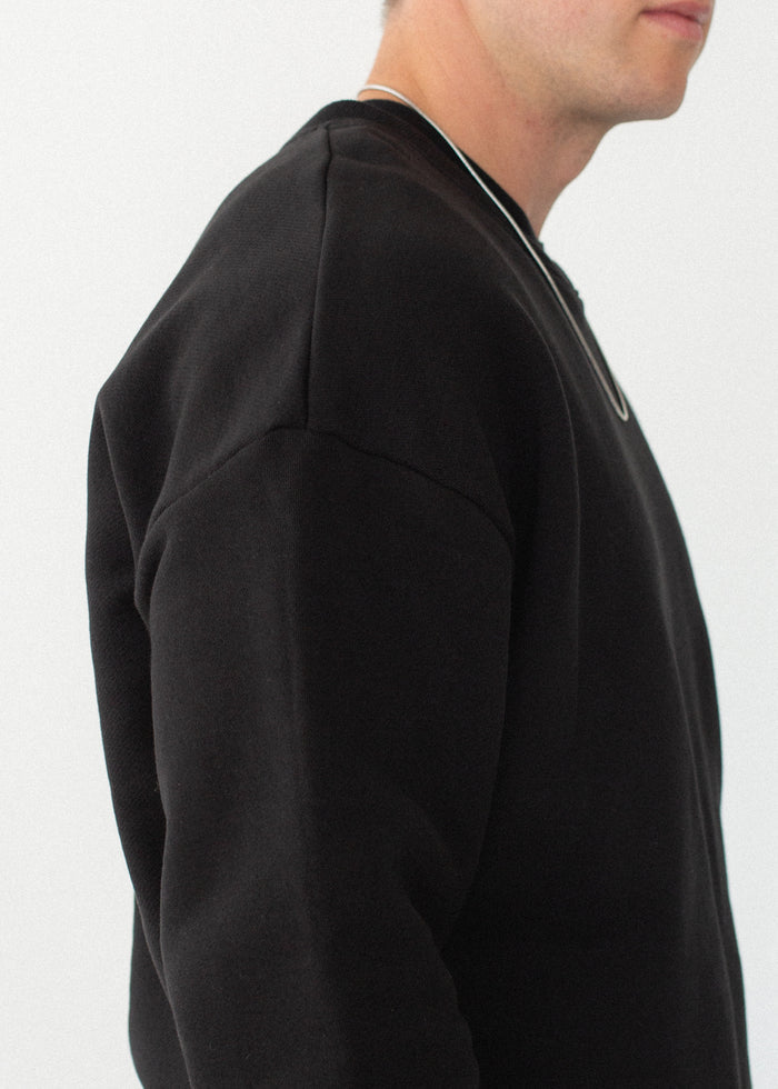 Crewneck with Grosgrain