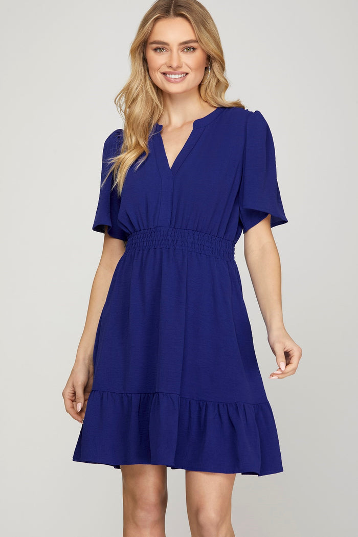 Cruise Line Dress in Royal Blue