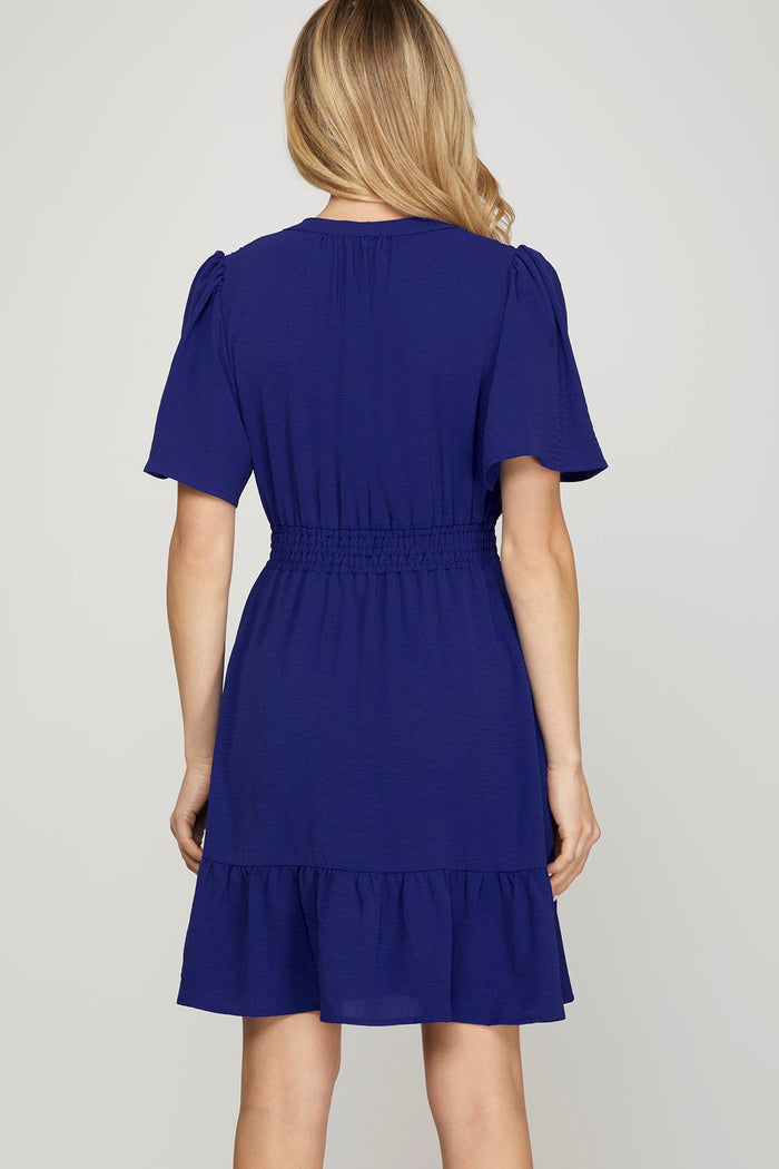 Cruise Line Dress in Royal Blue