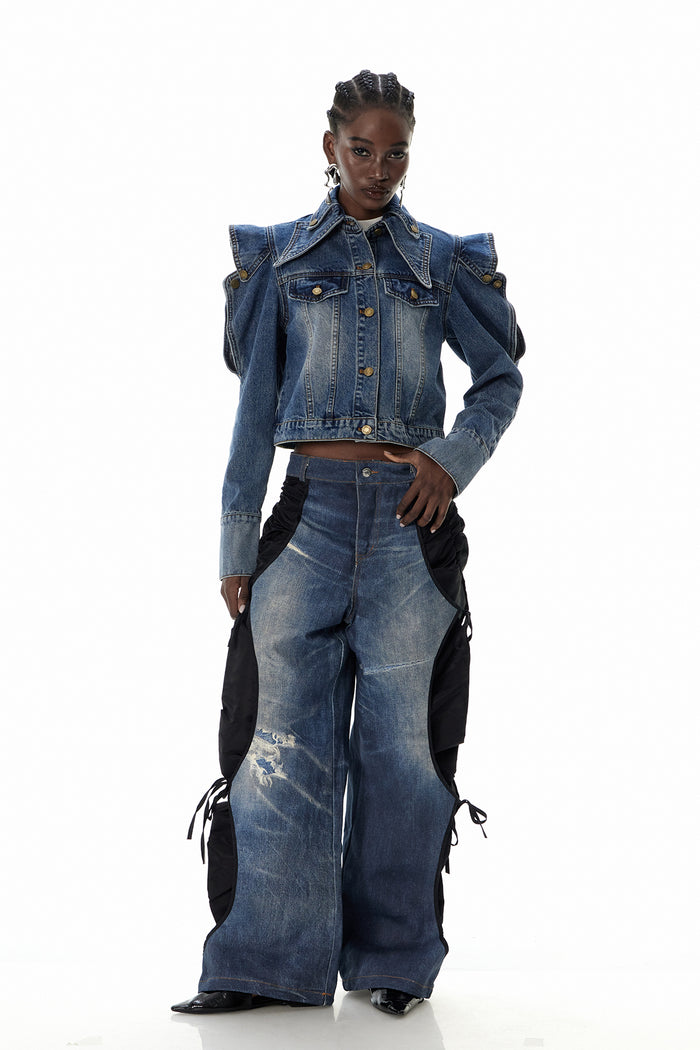 Cthulhu Deconstruct Cutout Denim Jacket