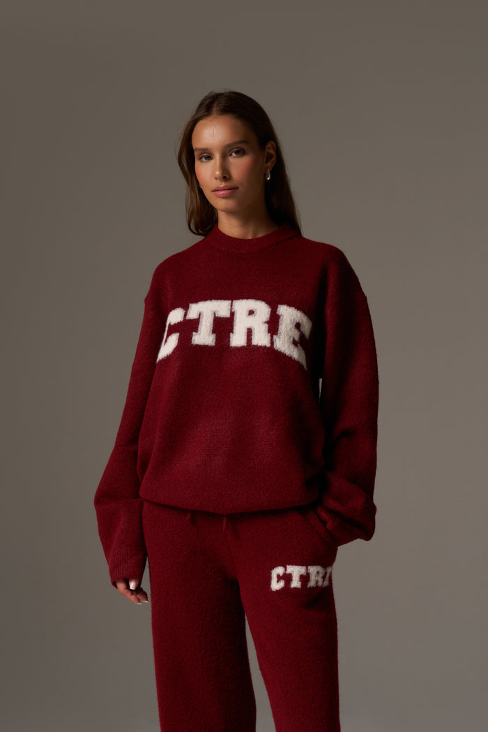CTRE KNITTED SWEATSHIRT - BURGUNDY