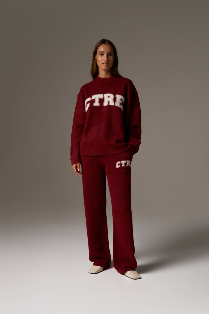 CTRE KNITTED SWEATSHIRT - BURGUNDY
